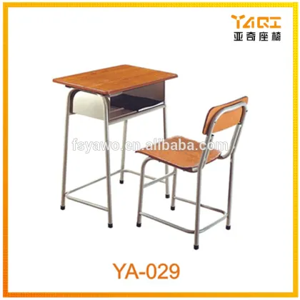 Wood Material and School Furniture Type wood furniture student desk chair in school sets