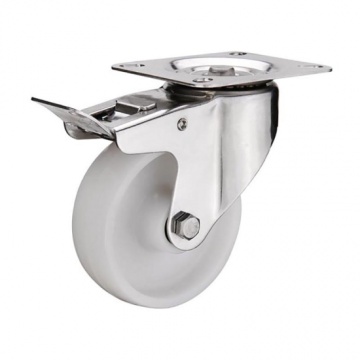 4 inch nylon caster wheels with total brake