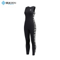 Surf de mujeres sin mangas de la piel de marea Long John Wetsuit