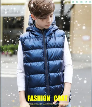 Kids Vest Children Girls Vest Hooded Jacket Winter Spring Waistcoats for Boy Baby Outerwear Coats Big Teens 8-17 Years