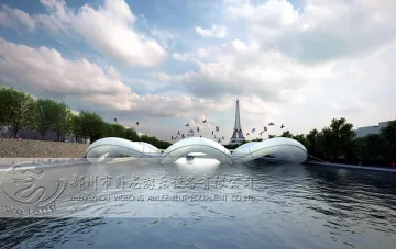 Funny inflatable trampoline bouncing bridge