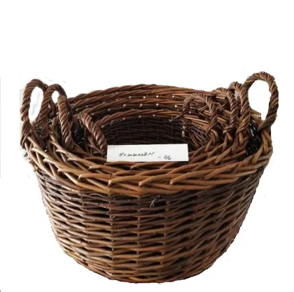 Home decorated natural willow large storage basket