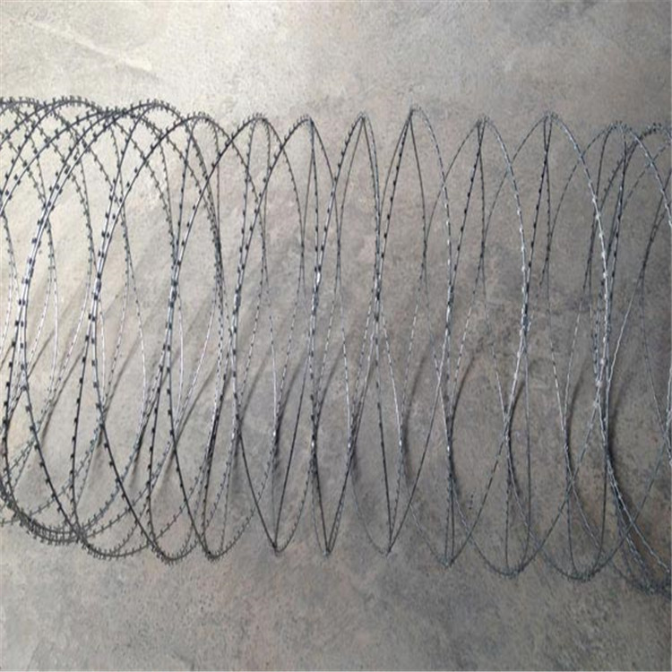 BTO-22 cheap electro galvanized razor wire coil price