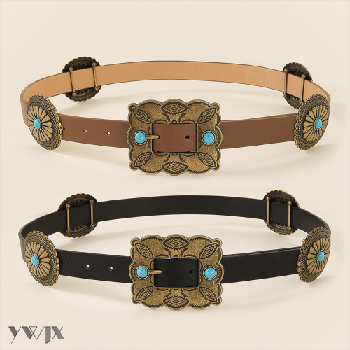 Elegant Carved Belt for Bohemian Style