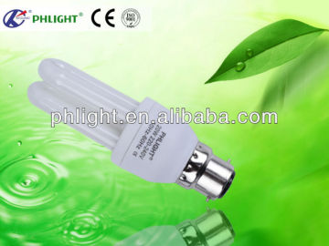 B22 220V 12mm 14w 2U energy saver lamps in stcok