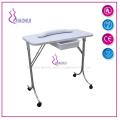 White and portable nail table