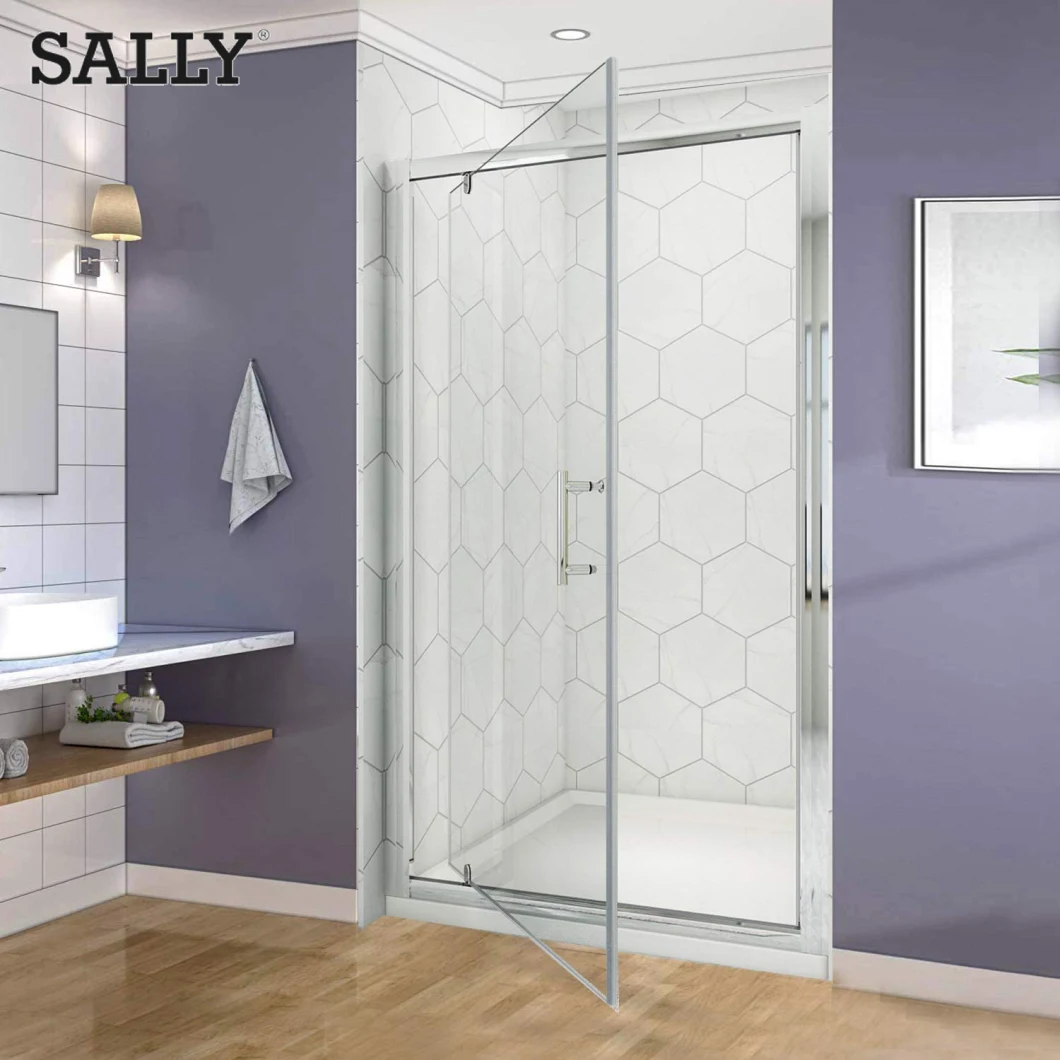 Sally Corner Rechteckige Nische Duschbad gerahmte Tür getauchtes Glas Bad Badzubehör Accessoires Scharnier Duschtüren