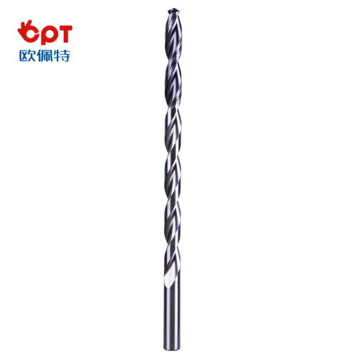 Extra long drills with internal carbide twist drills