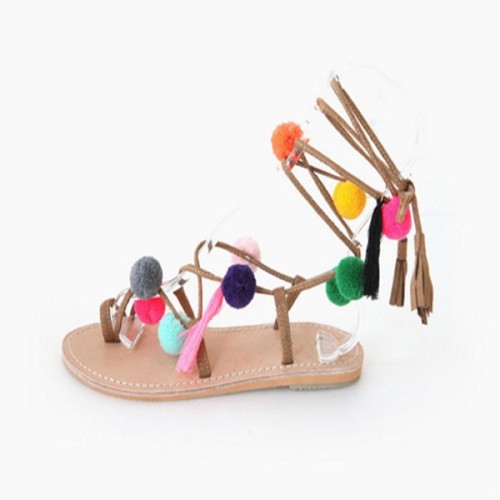 Summer new style girls sandls comfortable sandals with some beautiful fair bulb