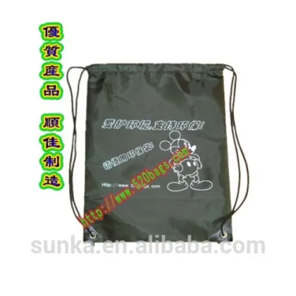 Black Drawstring Backpack Bag