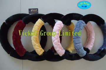 Synthetic Rabbit fur car steering wheel cover