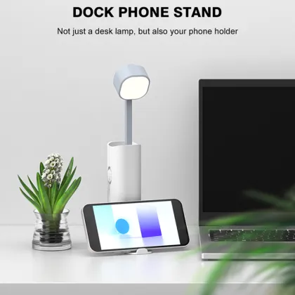 Modern Eye Protection Bedside Lamp with Charging Station