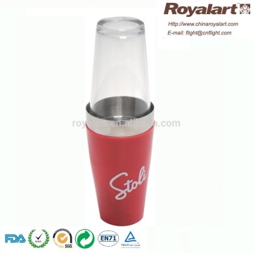 Red Single wall stainless steel shaker cup