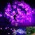 Solar Fairy Lights, 23ft, Waterproof, 50 LEDs, 1.2 V, Violet, Portable, with Light Sensor, Outdoor Blossom String Lights, Ideal
