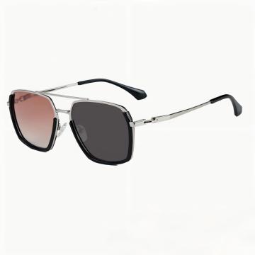 Retro Metal Aviator Photochromic Polarized Sunglasses