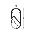 6063-T5 anodized coating Aluminum profile for wardrobes