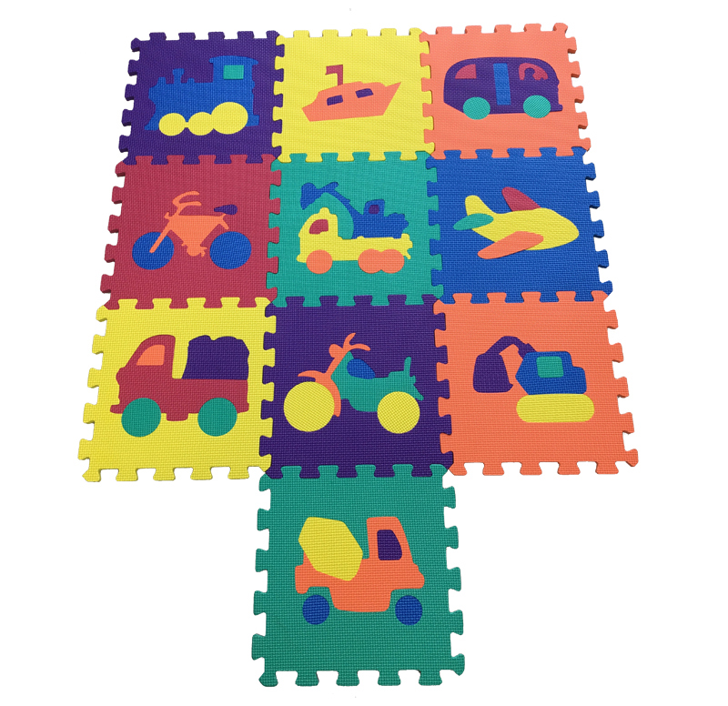 Vehicles Puzzle Mat