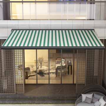 Competitive rate sunrproof wall fixing aluminum motorized full cassette outdoor awning retractable full cassette awning shed