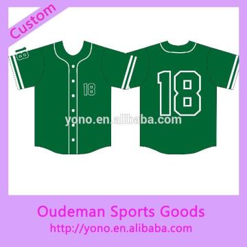 Custom logo print short sleeve baseball jersey