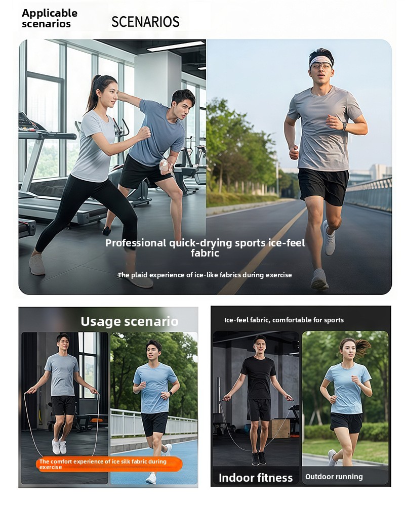 Moisture-wicking Quick-drying Breathable Sports T-shirt