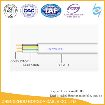 PVC Insulated Wire Flat Cable,VVF Cable 3 Core 6mm2