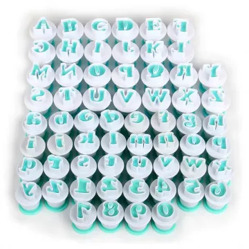 Alphabet Cookie Stamp Cake Cutter Set for Biscuit and Fondant Decorating