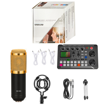 Professional USB Sound Card for Live Stream and Recording with BM800 Microphone