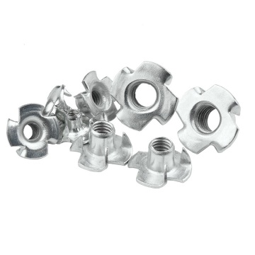 Stainless Steel T-Nuts (1/2", 1/4", 3/8") with Four Claws - Tee Nut
