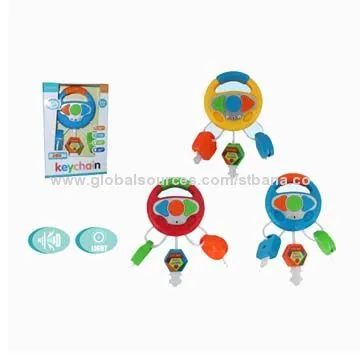 Cartoon key with music, light, red/blue/yellow 3 colors for option