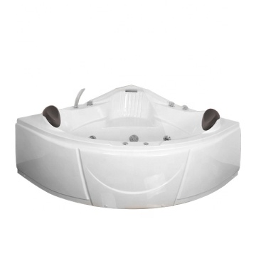 Smart Bathroom Luxury 2-Person Freestanding Acrylic Massage Bathtub with Tempered Glass and Hydromassage Jets