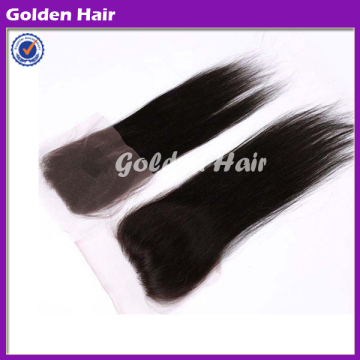 Golden Hair Brazilian Virgin Straight Clip In Top Closure