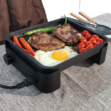 Pan de parrilla de barbacoa japonesa negra para alimentos para pescado y aceite fritos