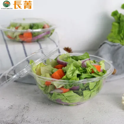 32oz Salad To-go Containers Clear Plastic Salad Bowls