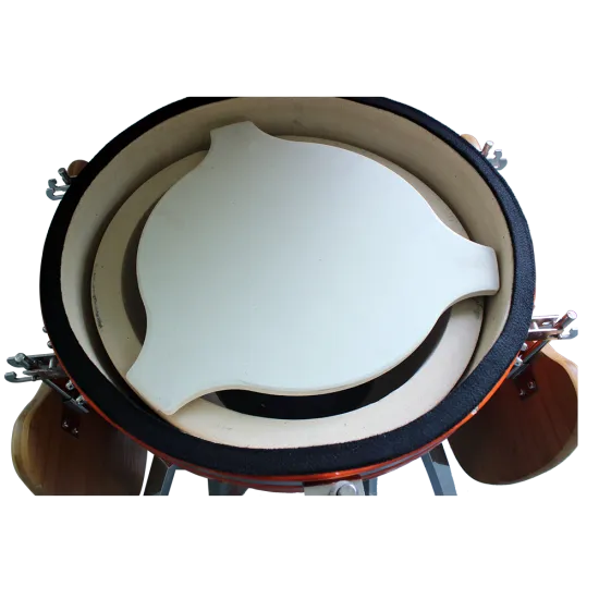 Auplex Ceramic Heat Deflector with Legs for BBQ: Camping & Baking Accessory