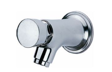 Wall Mounted Push Button Pillar Taps