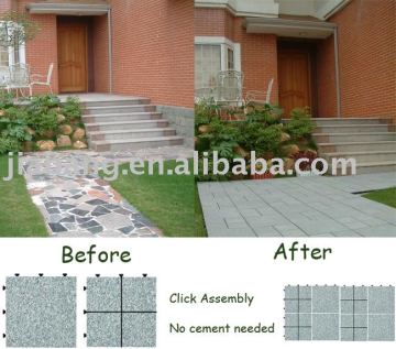 12" DIYexterior decking removable granite Flooring tile with PE interlocking base