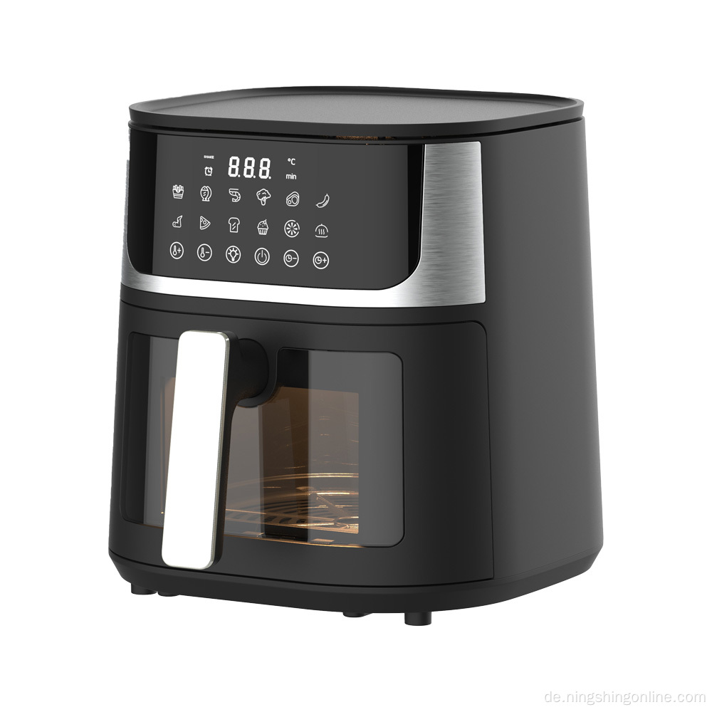 Intelligente Haushalts-Luftfritteuse, 5,5 l, 1500 W, digitale Steuerung, PTFE-Antihaftbeschichtung, verstellbarer Thermostat, Koch, abnehmbarer Ölbehälter
