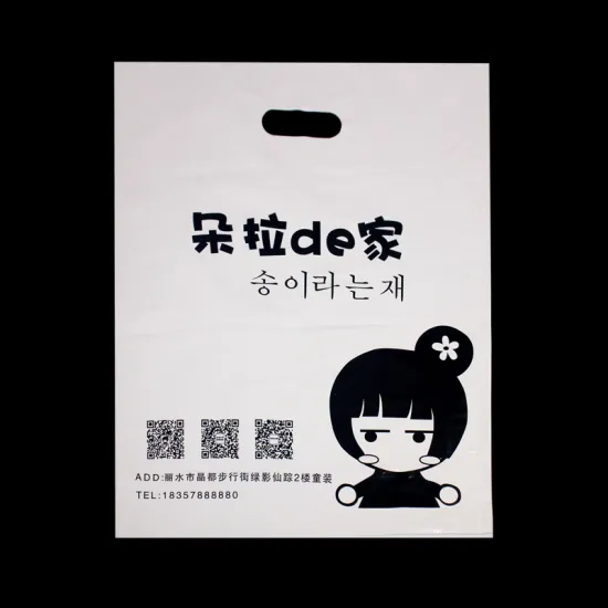 Die Cut Handle Plastic Grocery Bag