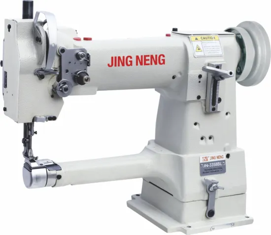 High Speed Single Needle Industrial Sewing Machine JN-335-8BL Feed Wheel Type Cylinder Bed Leather