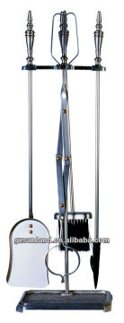 5-pcs fireplace tools set,Nickel plated