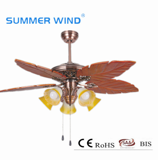 Air Cooling 52 Inch solid wooden Ceiling Fan