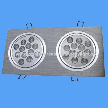 Recessed Double 24W Constant LED Lighting with PMMA Lens and Aluminum Alloy Lamp Shell