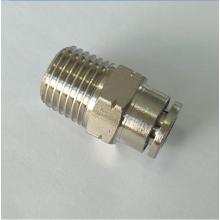 Air-Fluid Nickel-Plated Brass Straight Male  P.T.C Fittings
