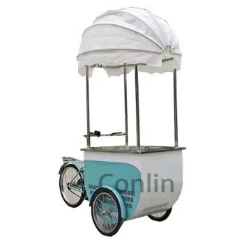 Mobile Cart for Ice Cream: Carrito Móvil Para Helado Coffee Stand Cart for Sale