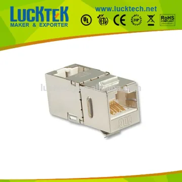 Cat.6A 10G Premium RJ45 STP Inline Coupler 90degree
