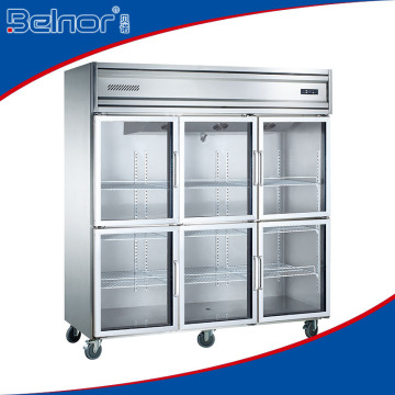KG1.6L6W Glass door upright display cooler/ upright chiller/ upright refrigerator