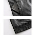 Fashion Men's Zipper Leather Jacket Custom High Quality