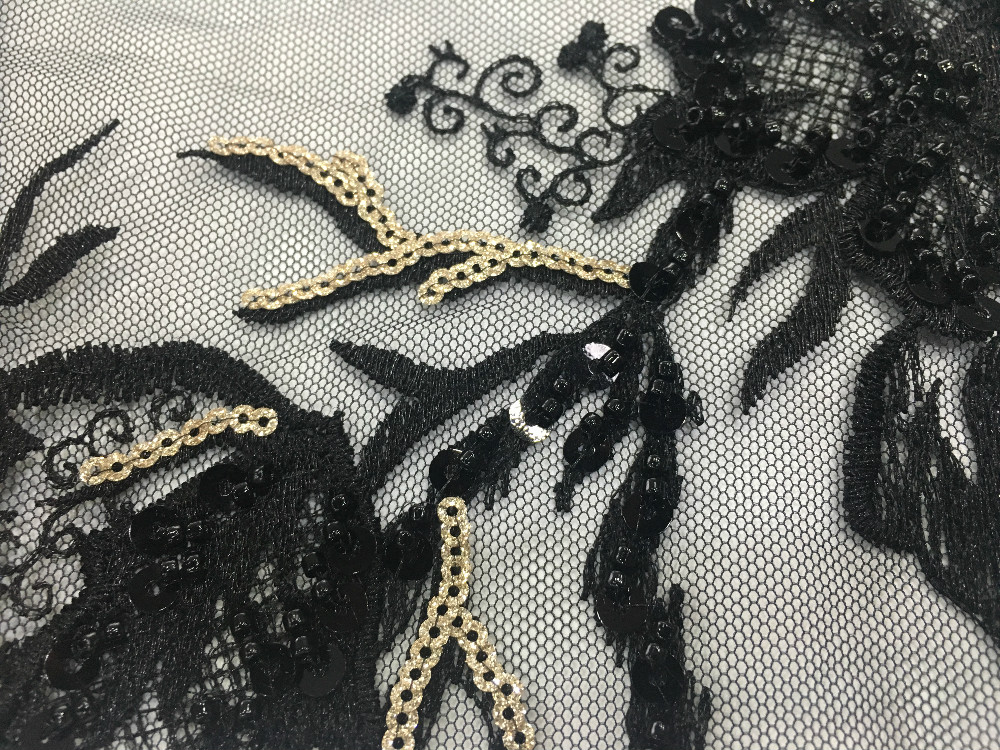 Glitter Sequins Embroidery Fabric