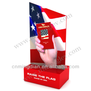 led acrylic cigarette display,led acrylic tobacco display sign with the logo printing for single box