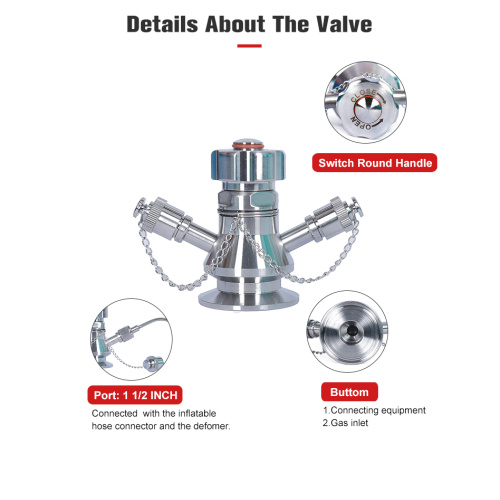 1.5 Inch Sterile Sampling Valve With Manual Switch